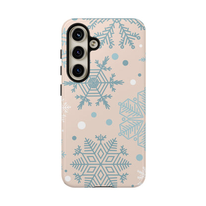 Winter Snowflakes Samsung Galaxy Case – Shockproof, Smooth Matte Finish, Dual-Layer Protection