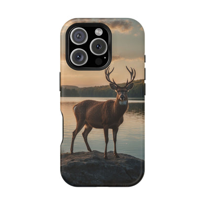 Majestic Stag at Sunset – MagSafe iPhone Case