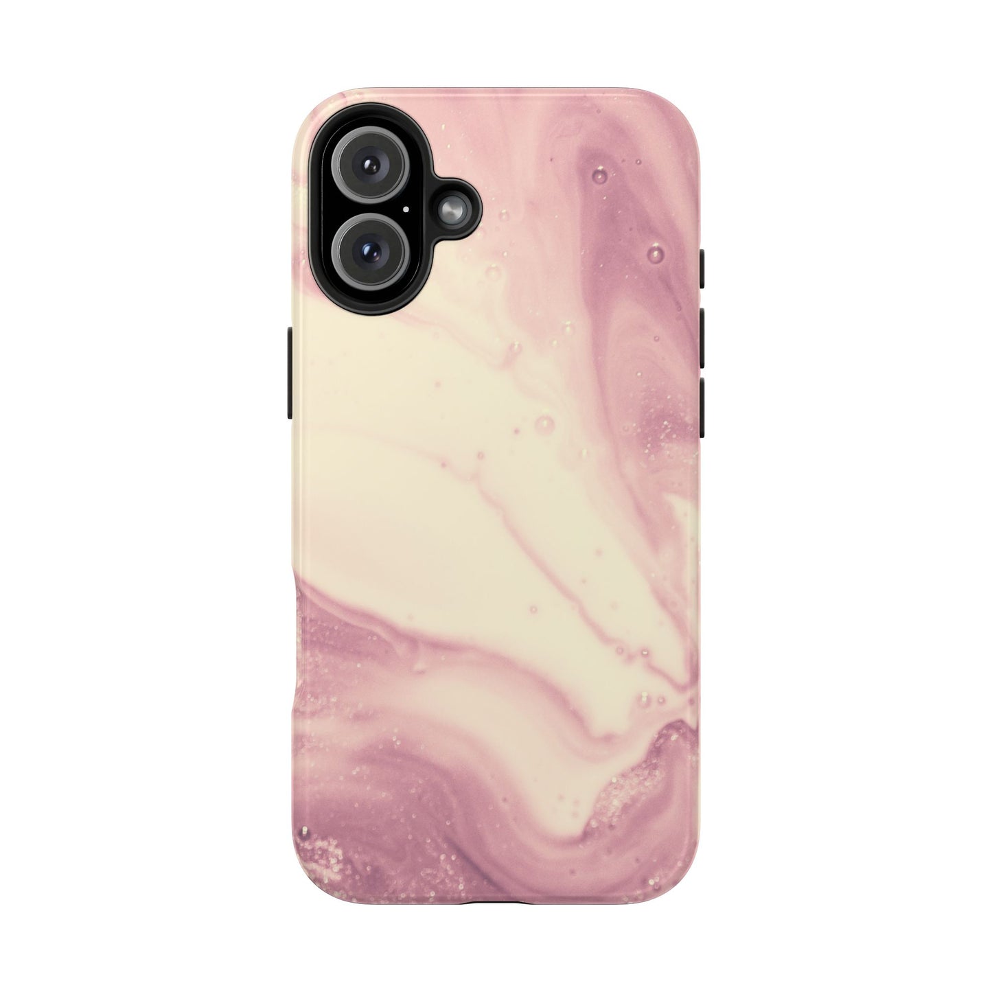 Blush Marble Glow – iPhone Case with Rose Gold & Pink Swirl Pattern