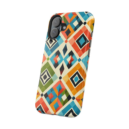 Harlequin Geometric MagSafe iPhone Case - Vibrant Abstract Protective Cover