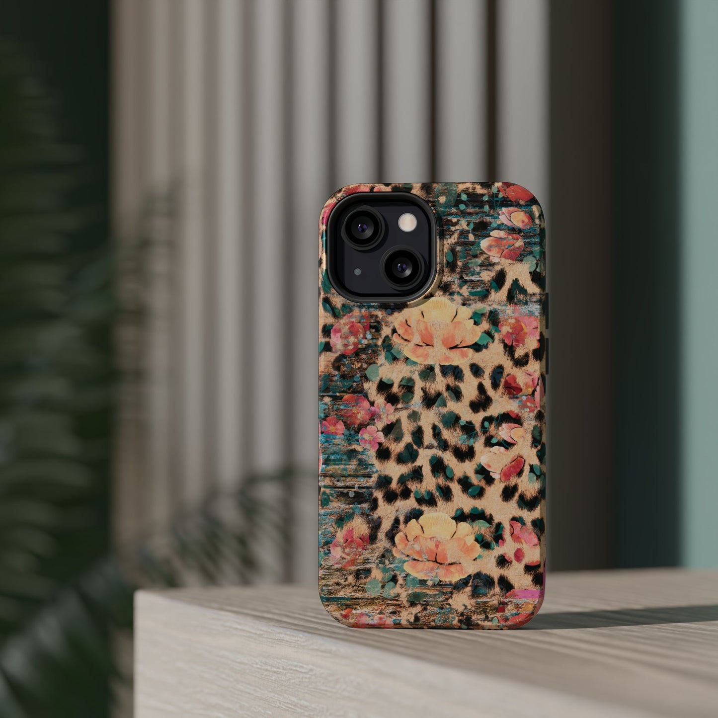 Rustic Floral Leopard - MagSafe iPhone Series Case