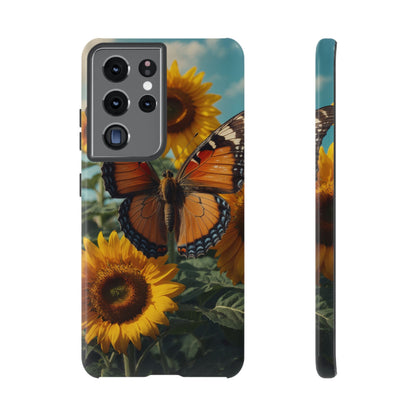 Vibrant Butterfly & Sunflower – Samsung Galaxy Case