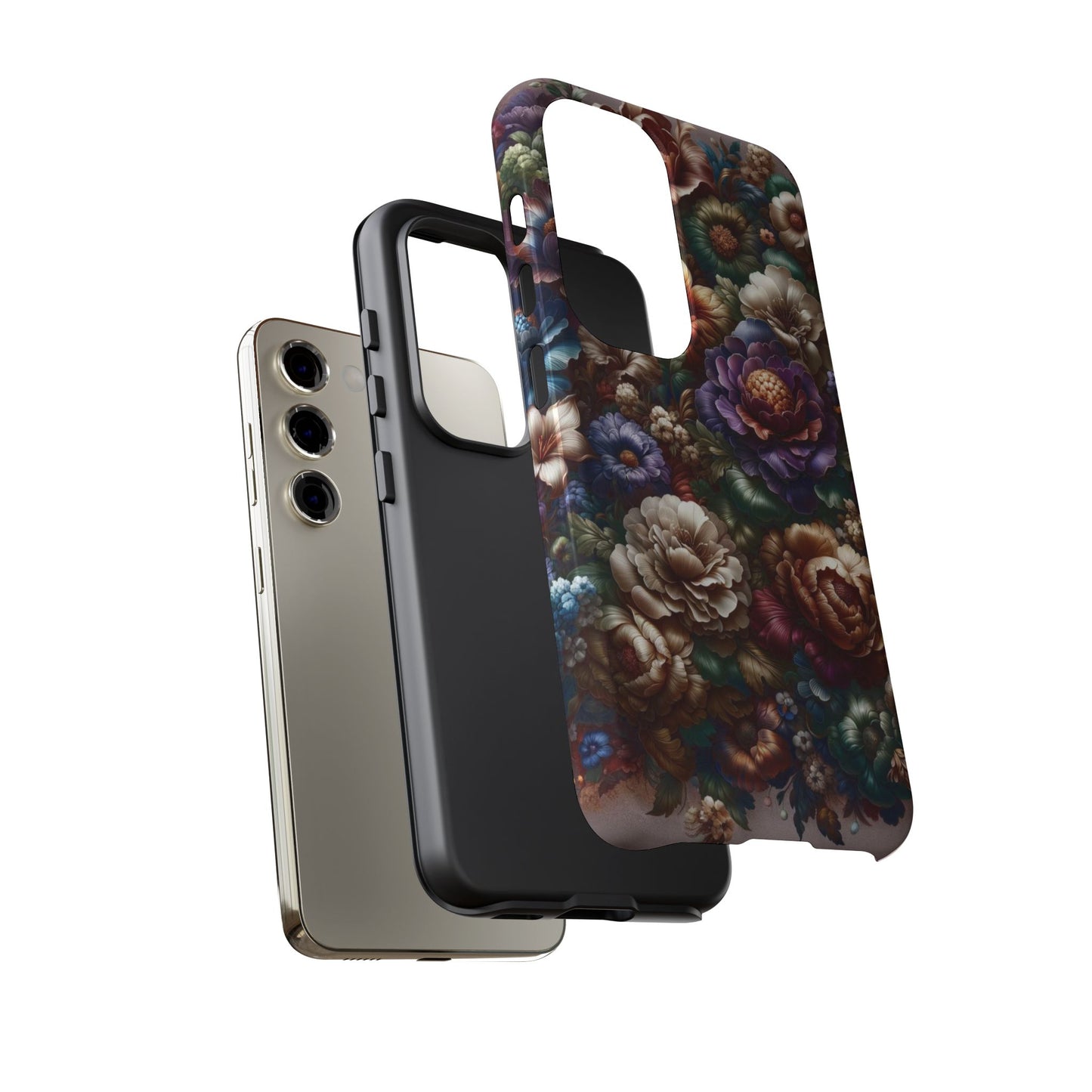 Floral Elegance For Samsung - Protective Dual-Layer Design with Vibrant Full-Wrap Print