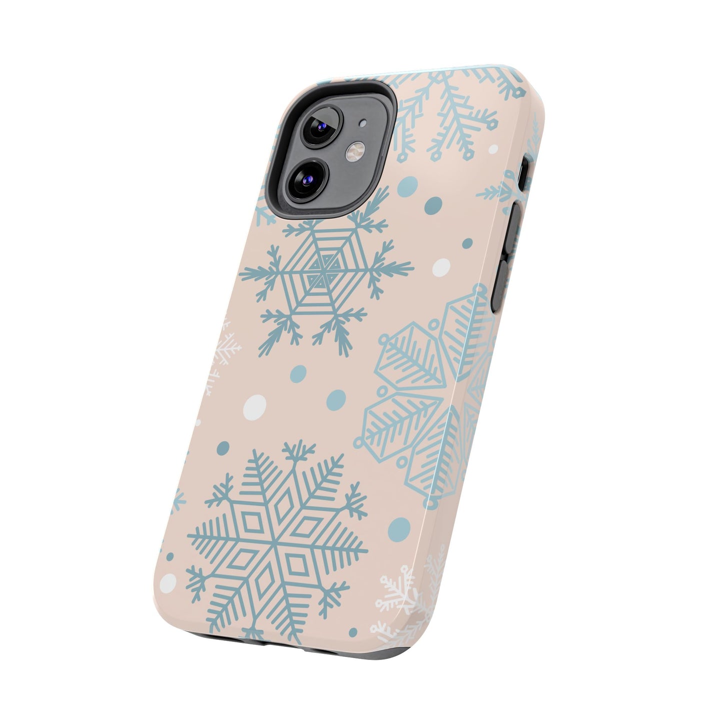 Winter Snowflakes iPhone Case – Shockproof, Smooth Matte Finish, Dual-Layer Protection