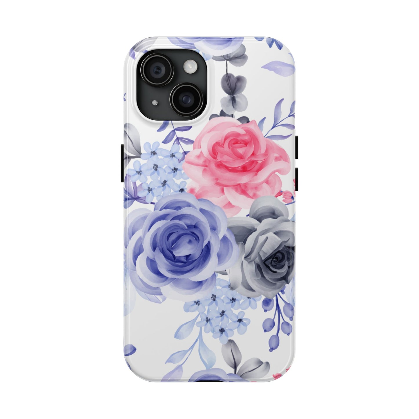 Elegant Blue Floral Watercolor Design – iPhone Case