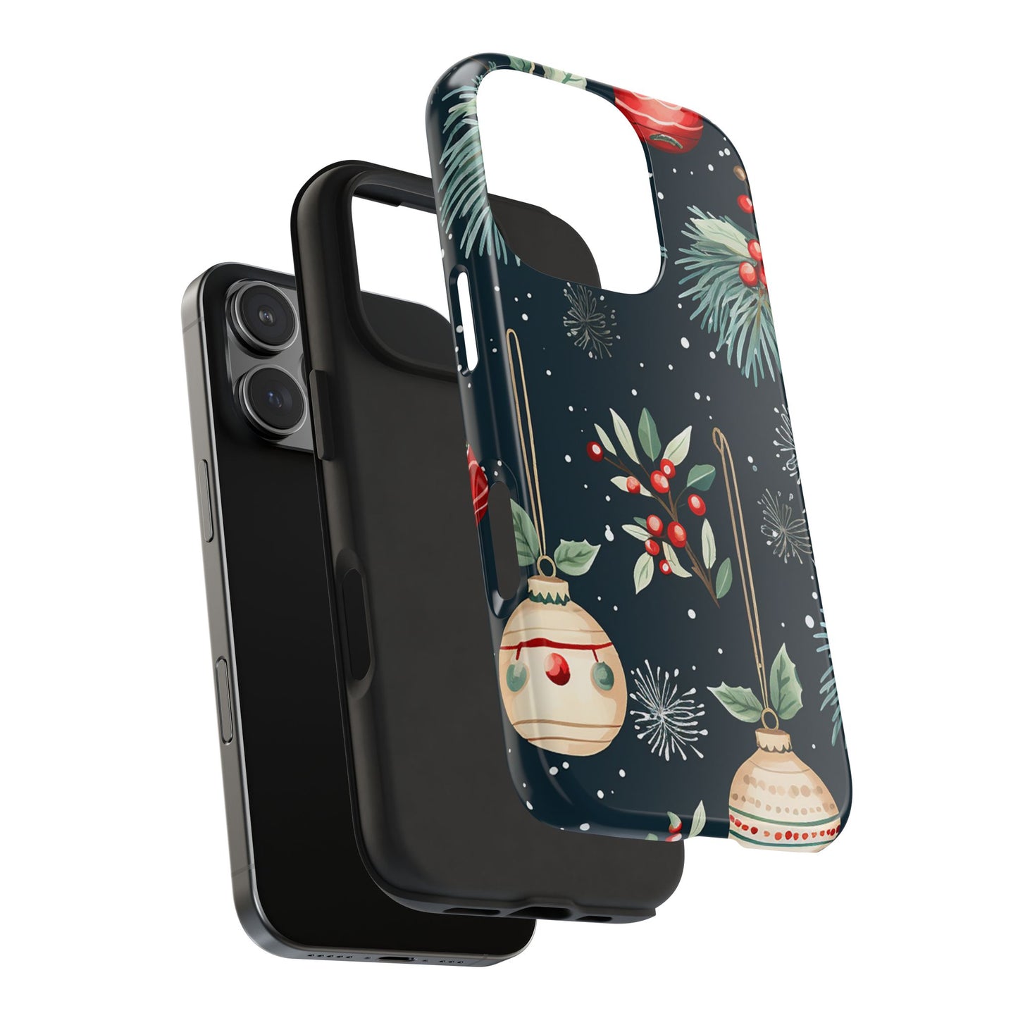 Elegant Christmas Ornaments and Pine - iPhone Series Case