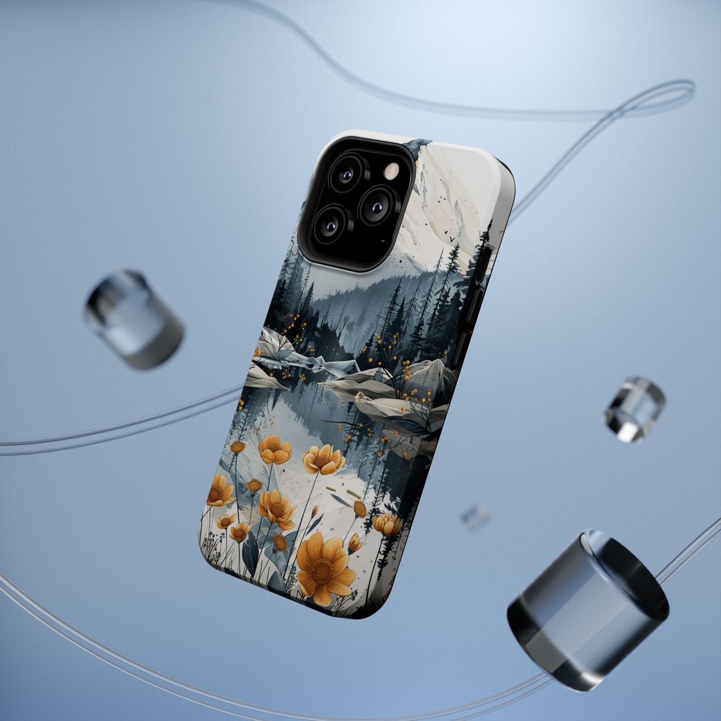 Silver Alpine Wildflower iPhone Case