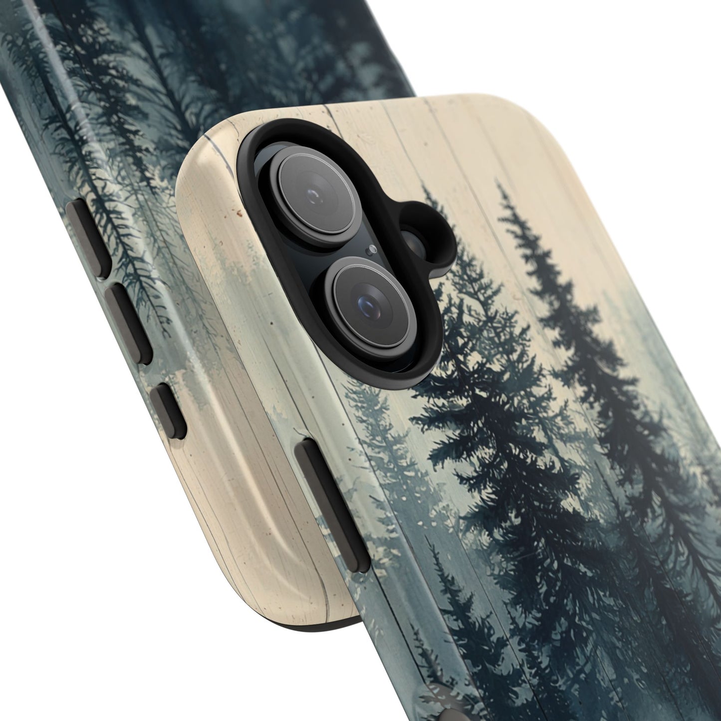 Misty Forest Wood iPhone Case - Nature-Inspired Protective Cover