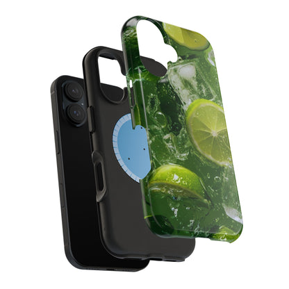 Refreshing Lime Splash MagSafe iPhone Case – Tough Protection, Vivid Dual-Layer Design