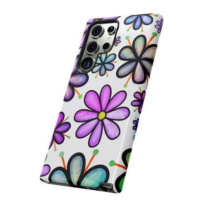 Whimsical Lavender Floral Samsung Galaxy Case – Ultra-Slim, High-Gloss Finish