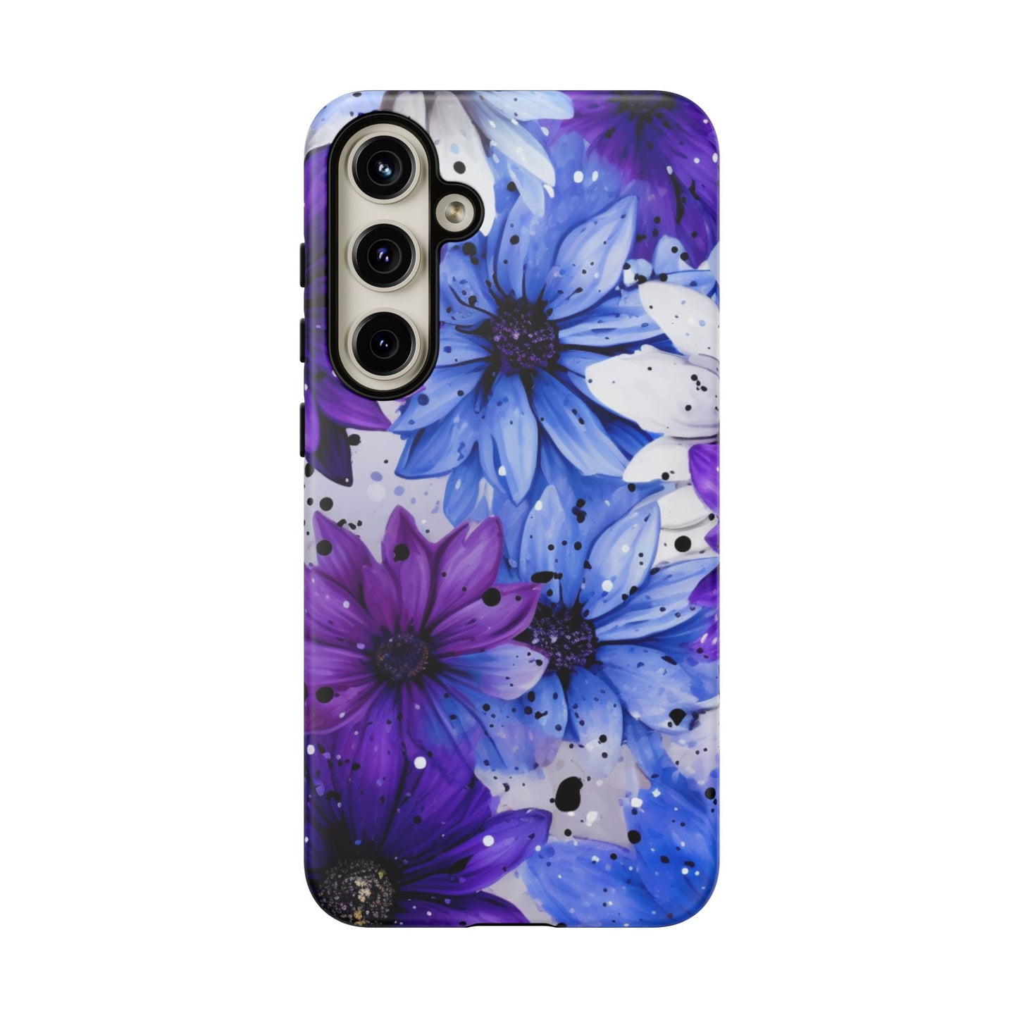 Vibrant Purple & Blue Floral Splash - Samsung Galaxy Series Case