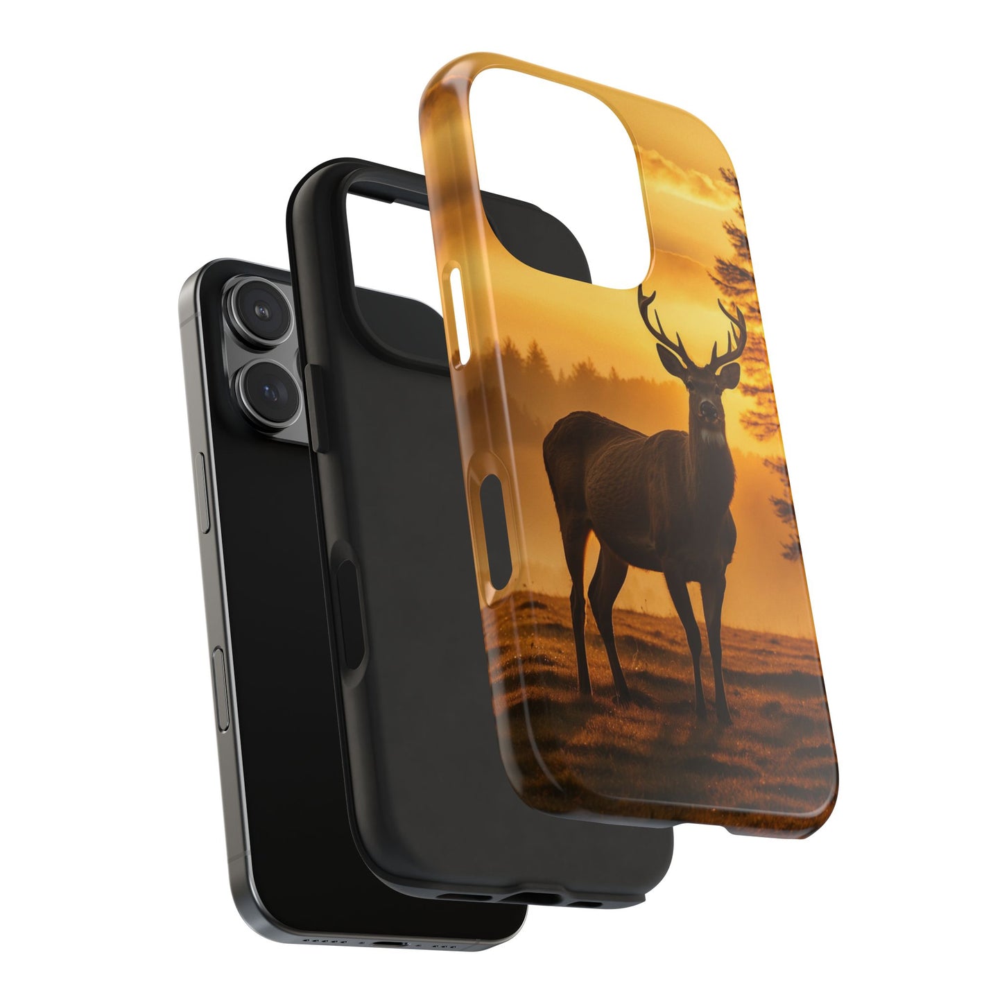 Sunset Majesty: Regal Stag – iPhone Case