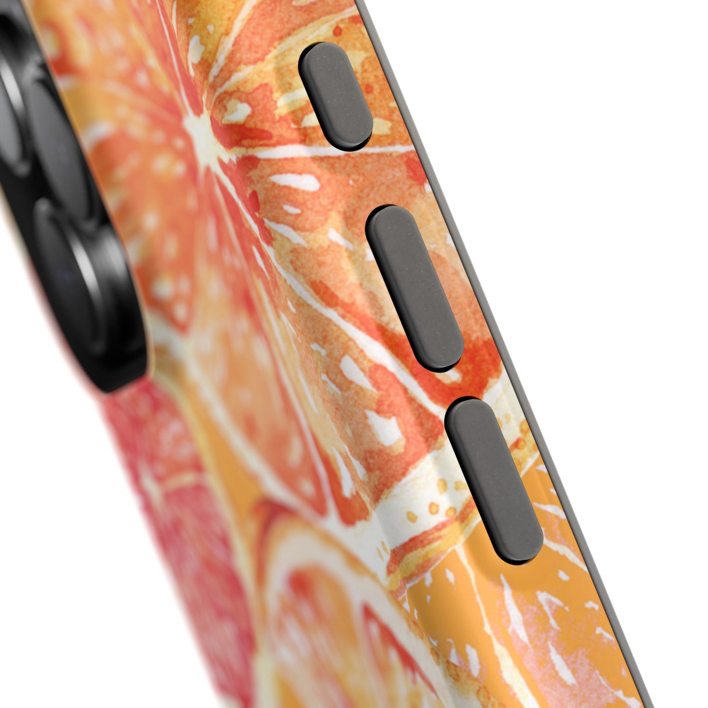 Watercolor Citrus Splash Tough MagSafe iPhone Case – Vibrant Fruit Print, Shock-Resistant Design