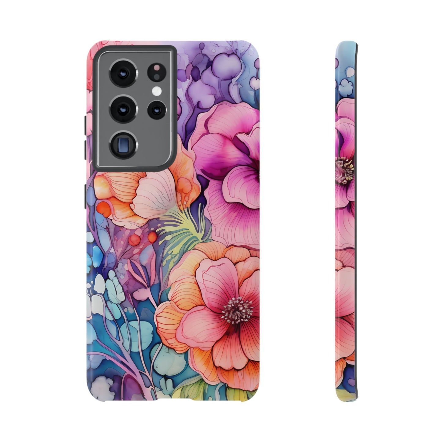 Bright Watercolor Floral Splash iPhone Series Case – Bold Artistic Design