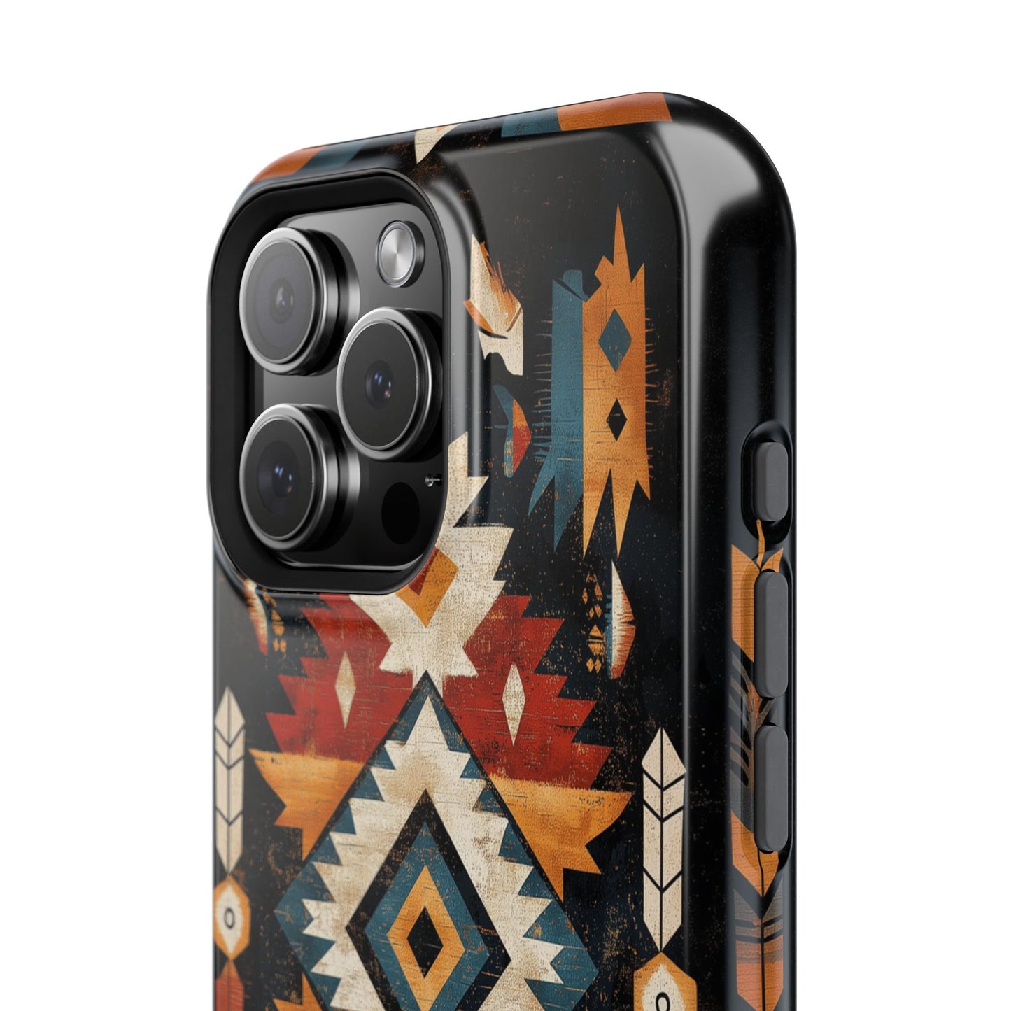 Southwestern Arrow & Diamond Tough MagSafe iPhone Case – Bold Tribal Design, Dual-Layer Protection