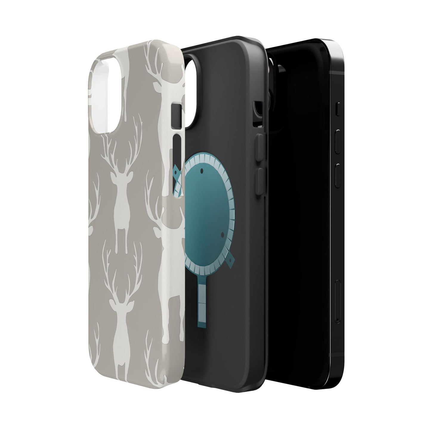 Minimalist Deer Silhouette MagSafe Pattern – iPhone Series Case