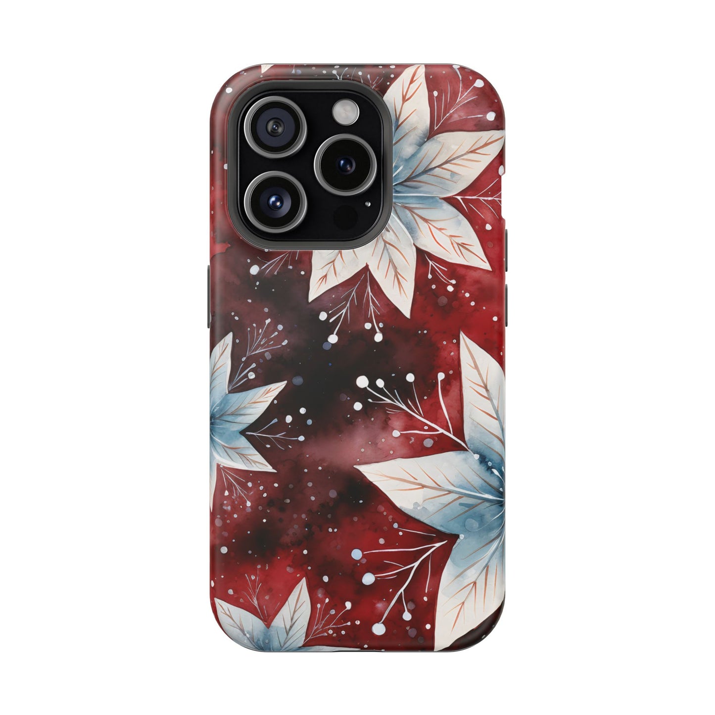 Winter Bloom Poinsettia – MagSafe iPhone Case