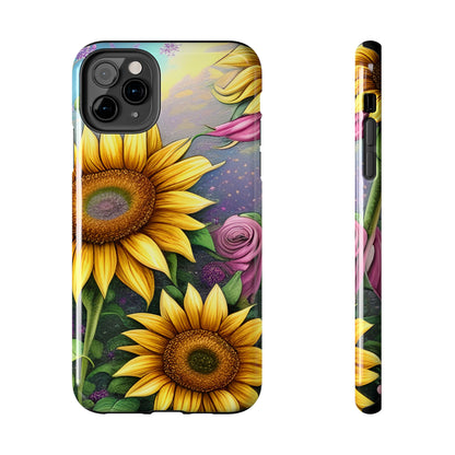 Whimsical Sunflower & Rose Garden - iPhone Series Case