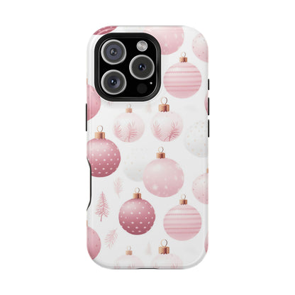 MagSafe iPhone Case: Merry in Pink – Christmas Balls