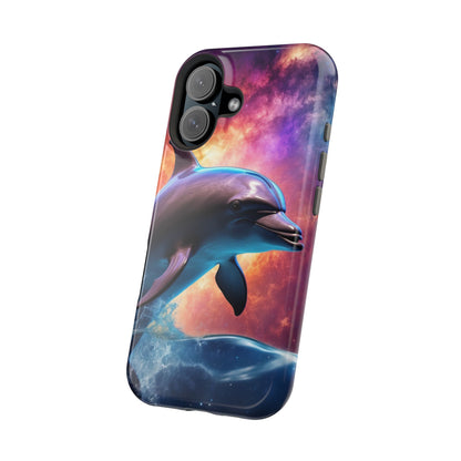 Cosmic Dolphin Galaxy Art - MagSafe-Compatible Case