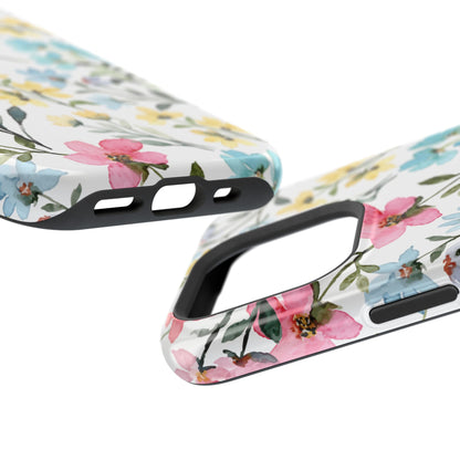 Watercolor Floral Bliss – MagSafe Case with Pastel Flower Design