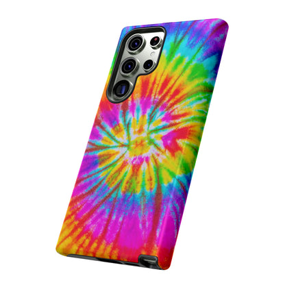 Vibrant Rainbow Spiral Tie-Dye Samsung Galaxy Case – Bold & Retro Style