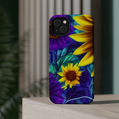 Purple & Gold Sunflower Dream - MagSafe iPhone Series Case