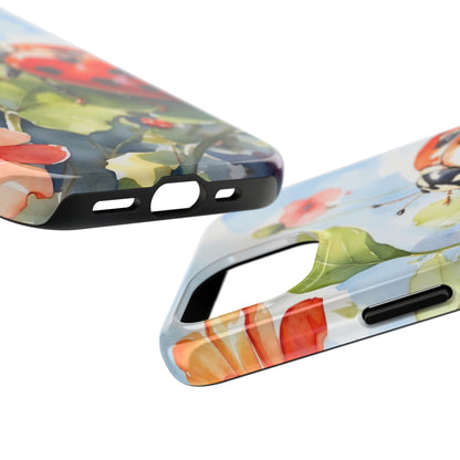 Watercolor Ladybug & Poppy Fields - iPhone Series Case