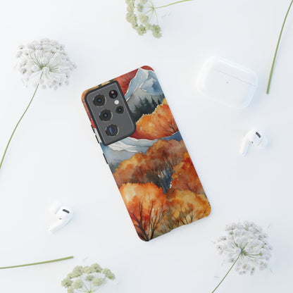 Autumn Mountain Forest Watercolor - Samsung Galaxy Case