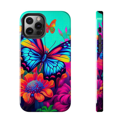 Vivid Butterfly & Floral Burst - iPhone Series Case