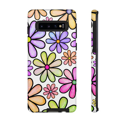 Pastel Daisy Dream Samsung Galaxy Case – Slim Profile, Glossy Finish