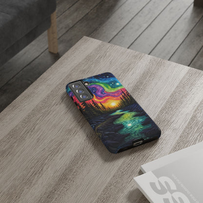 Celestial Nightscape Samsung Galaxy Case – Vibrant River and Starry Sky Design
