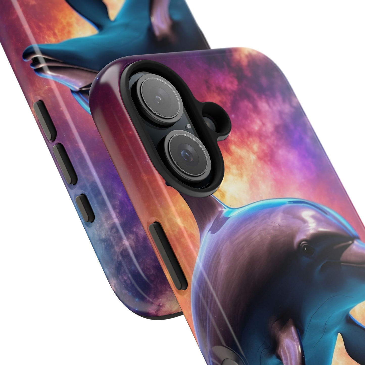 Cosmic Dolphin Galaxy Art - iPhone Case