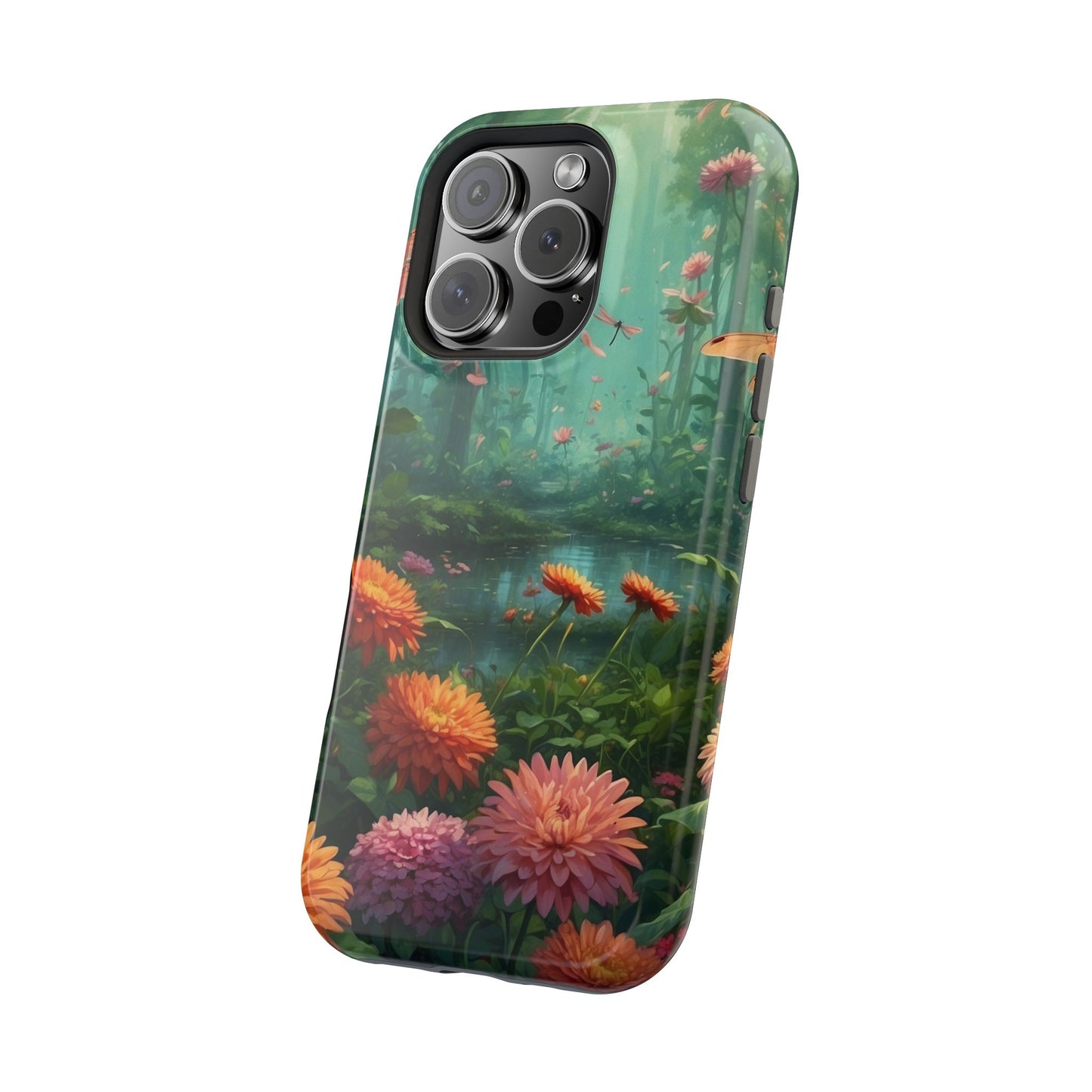 Enchanted Forest Dragonflies & Blossoms – MagSafe iPhone Series Case