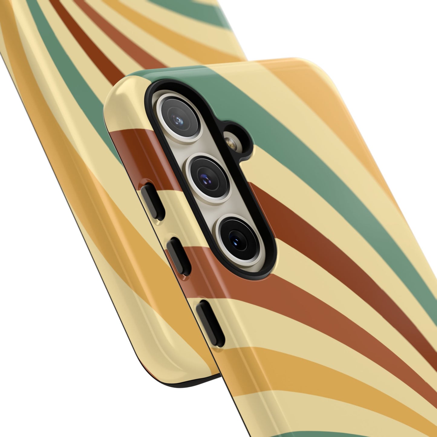 Earthy Retro Swirl Samsung Galaxy Case – Dual-Layer Protection with 70s-Inspired Earth Tones