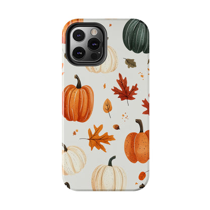 Autumn Pumpkin iPhone Case – Fall Leaves and Harvest Design