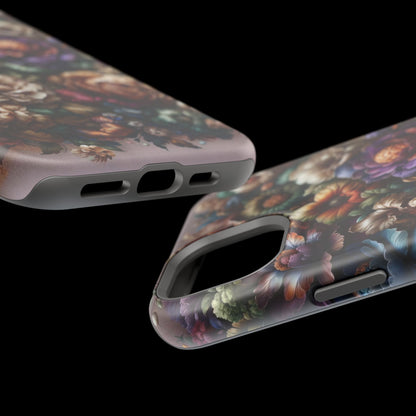 Floral Elegance MagSafe Compatible iPhone Case – Protective Dual-Layer Design with Vibrant Full-Wrap Print