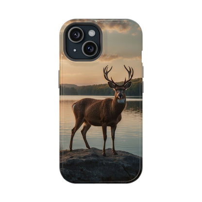 Majestic Stag at Sunset – MagSafe iPhone Case