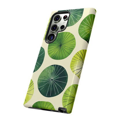 Watercolor Lily Pads Samsung Galaxy Case – Shockproof, Matte Finish, Dual-Layer Protection