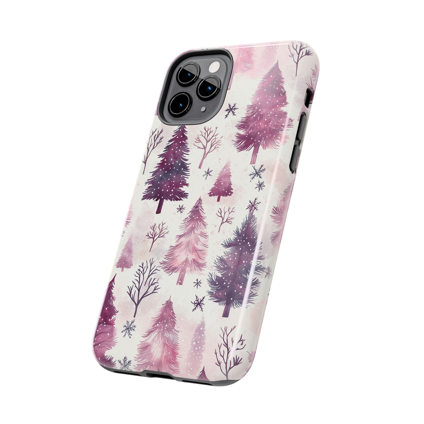 Winter Wonderland Purple Christmas Trees – iPhone Series Case