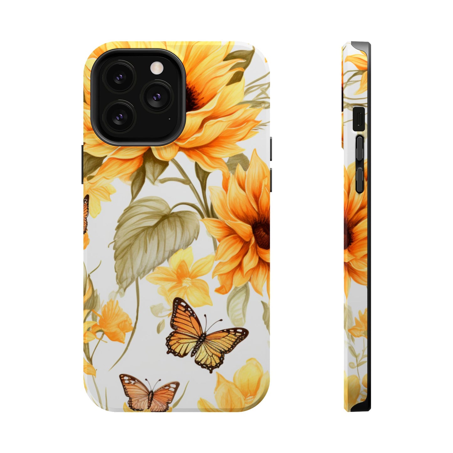 Sunflower & Butterfly Bliss - MagSafe iPhone Series Case