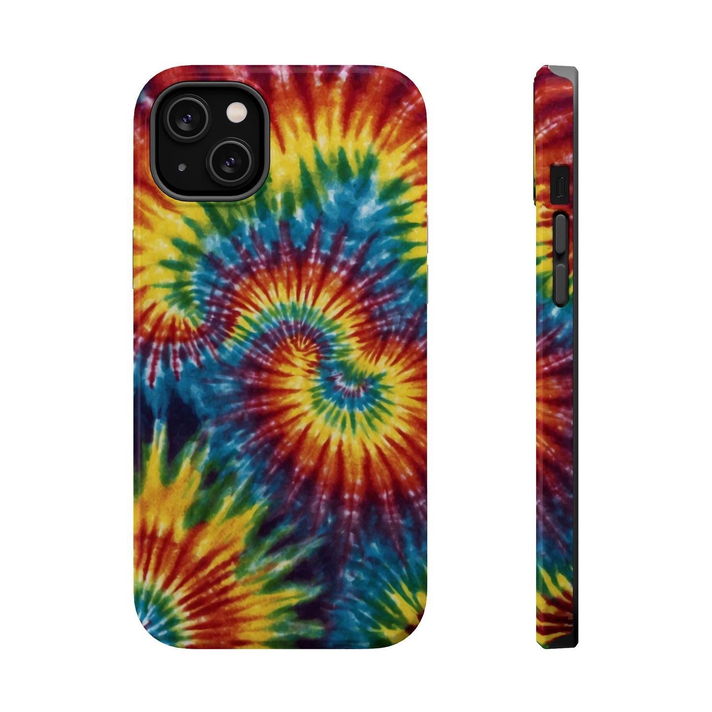 Retro Rainbow Tie-Dye MagSafe Case – Swirl Design