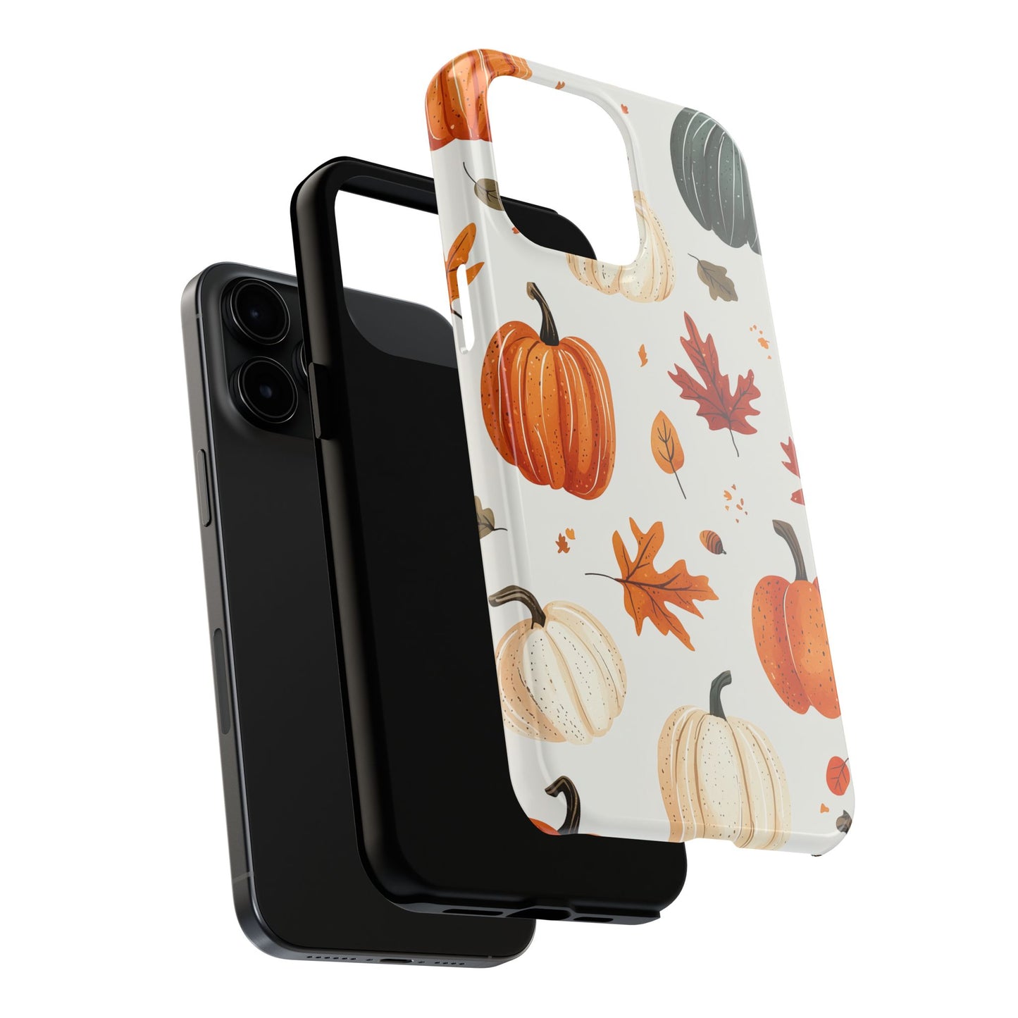 Autumn Pumpkin iPhone Case – Fall Leaves and Harvest Design