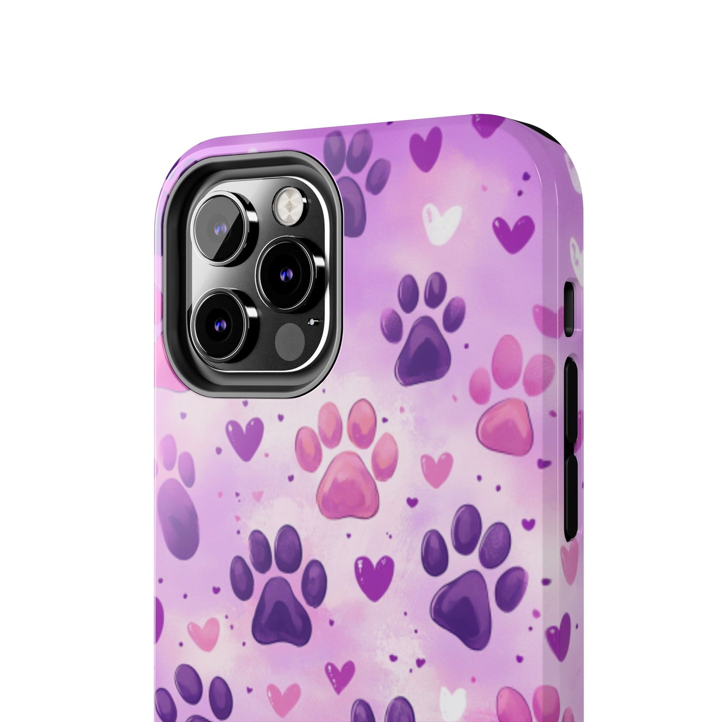 Purple Paw Print iPhone Case - Cute Pet-Themed Protective Cover