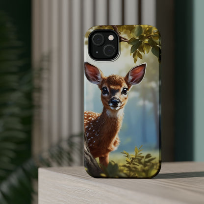 Whimsical Fawn in a Sunlit Forest MagSafe iPhone Case