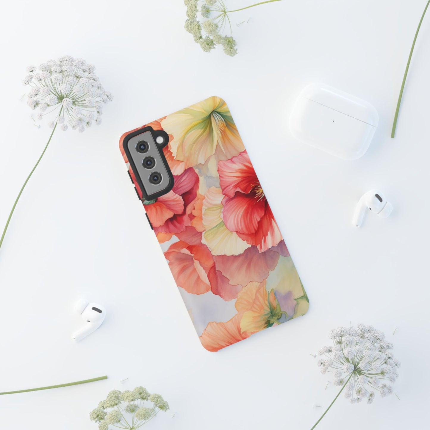 Gumamela Blush Pink Watercolor Floral – Samsung Galaxy Case