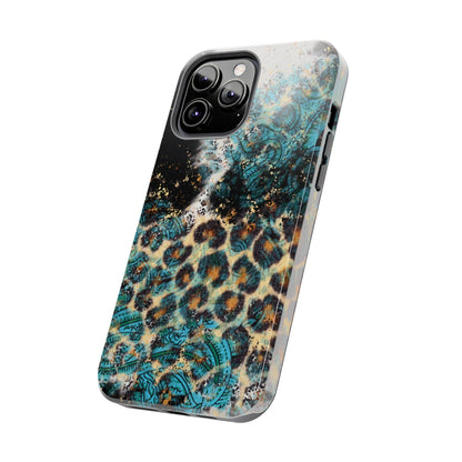 Turquoise Paisley Cowhide Leopard - iPhone Series Case