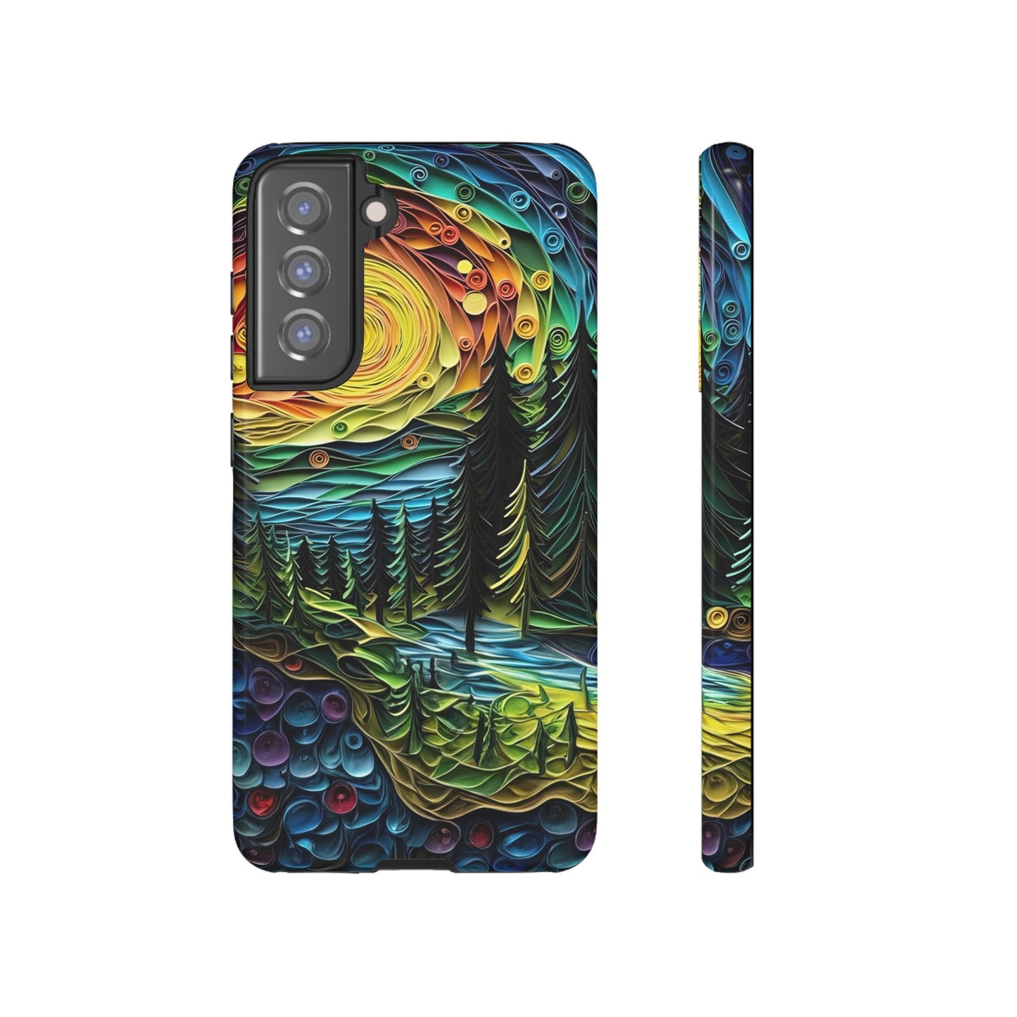 Radiant Forest Sunset Samsung Galaxy Case – Artistic Landscape Design