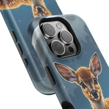 MagSafe-Compatible iPhone Case – Enchanted Fawn Under the Moonlit Sky