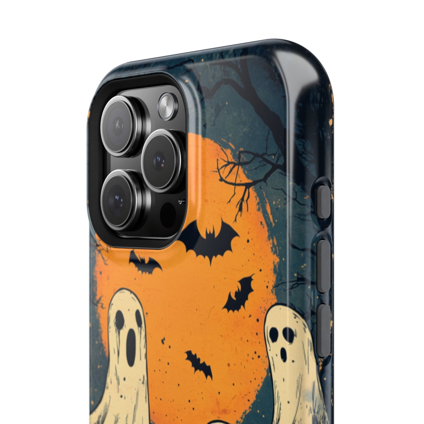 Haunted Ghosts & Full Moon MagSafe iPhone Case – Spooky Halloween Design